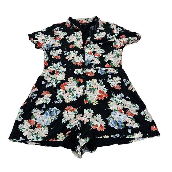 Abercrombie & Fitch Women’s Large Floral Romper Playful Romantic Dainty Fun - Picture 4 of 10